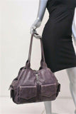 Botkier Holster Bag Purple Studded Leather Multi-Pocket Medium Shoulder Bag - Celebrity Owned