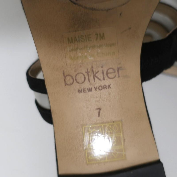 Botkier Maisie Flat Slide Sandals Black Suede &amp; Clear PVC Size 7 - Celebrity Owned
