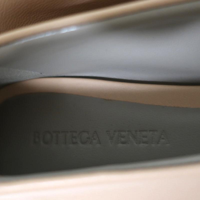 Bottega Veneta Almond Ballet Flats Cipria Beige Leather Size 38 Pointed Toe NEW - Celebrity Owned