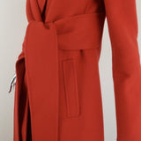 Bottega Veneta Cashmere Coat Terracotta Size 40 Tie-Front Jacket - Celebrity Owned