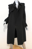 Bottega Veneta Cashmere Trench Coat Black Size 42 Belted Long Jacket - Celebrity Owned