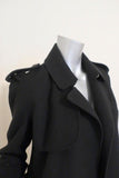 Bottega Veneta Cashmere Trench Coat Black Size 42 Belted Long Jacket - Celebrity Owned