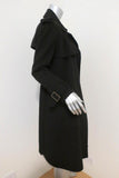 Bottega Veneta Cashmere Trench Coat Black Size 42 Belted Long Jacket - Celebrity Owned