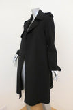Bottega Veneta Cashmere Trench Coat Black Size 42 Belted Long Jacket - Celebrity Owned