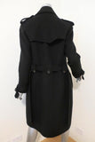 Bottega Veneta Cashmere Trench Coat Black Size 42 Belted Long Jacket - Celebrity Owned