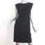 Bottega Veneta Dress Black Pleated Virgin Wool Size 40 Cap Sleeve Sheath
