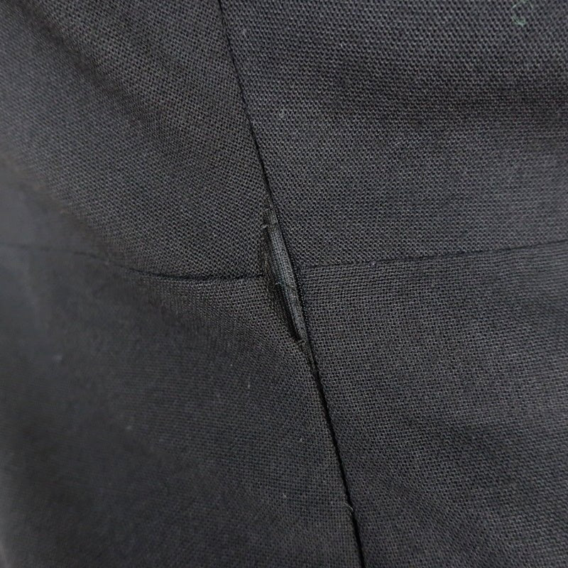 Bottega Veneta Dress Black Pleated Virgin Wool Size 40 Cap Sleeve Sheath - Celebrity Owned