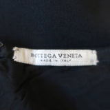 Bottega Veneta Dress Black Pleated Virgin Wool Size 40 Cap Sleeve Sheath - Celebrity Owned