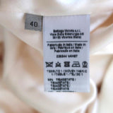 Bottega Veneta Dress Painted Lace-Appliqued Ivory Crepe Size 40 Cap Sleeve - Celebrity Owned