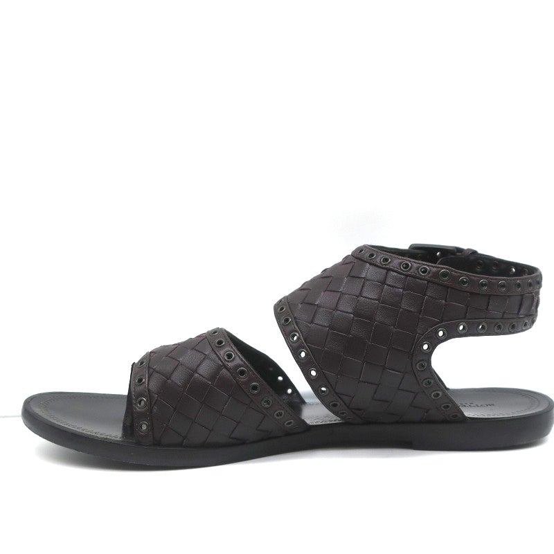 Bottega Veneta Intrecciato Leather Thong Sandals Gladiol Size 39 Slingback Flats - Celebrity Owned