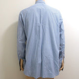 Brioni Button Down Dress Shirt Blue/White Striped Cotton Size 42-16 1/2 - Celebrity Owned