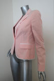 Brooks Brothers Stellita Fit Seersucker Blazer Jacket Salmon/White Size 2 NEW - Celebrity Owned