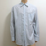 Brunello Cucinelli Shirt Light Blue Checked Cotton-Linen Size Extra Extra Large - Celebrity Owned
