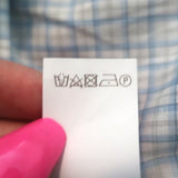 Brunello Cucinelli Shirt Light Blue Checked Cotton-Linen Size Extra Extra Large - Celebrity Owned