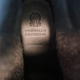 Brunello Cucinelli Sock-Gore Ankle Boots Teal Snakeskin Size 41 Block Heel - Celebrity Owned