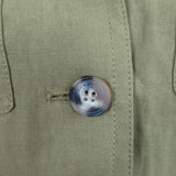 Burberry Brit Military Jacket Symdale Olive Linen Size US 4 - Celebrity Owned