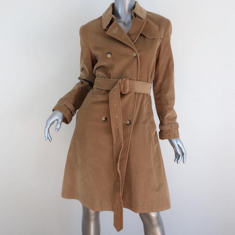 LOUIS VUITTON Cotton Trench Coat 38 Brown Authentic Women Used