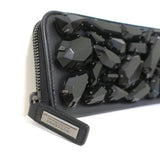 Burberry Jeweled Clutch Black Leather Small Evening Bag - Celebrity Owned