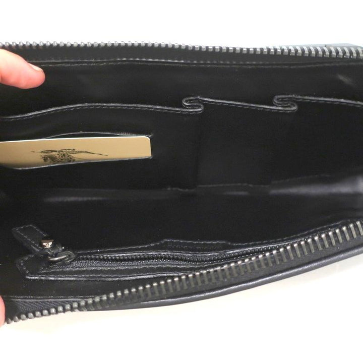 Burberry Jeweled Clutch Black Leather Small Evening Bag - Celebrity Owned
