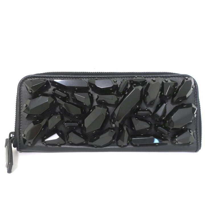Burberry Jeweled Clutch Black Leather Small Evening Bag - Celebrity Owned