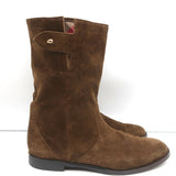 Burberry Lyndhurst Boots Brown Suede Size 39 Flat Ankle Boots - Celebrity Owned