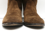 Burberry Lyndhurst Boots Brown Suede Size 39 Flat Ankle Boots - Celebrity Owned