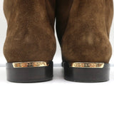 Burberry Lyndhurst Boots Brown Suede Size 39 Flat Ankle Boots - Celebrity Owned