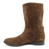 Burberry Lyndhurst Boots Brown Suede Size 39 Flat Ankle Boots - Celebrity Owned