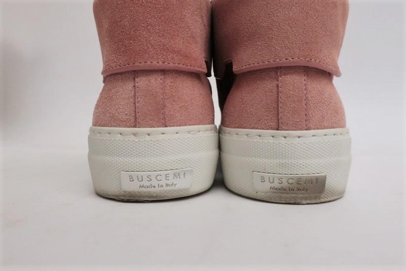 Buscemi High Top Sneakers Blush Suede Size 39 Celebrity Owned