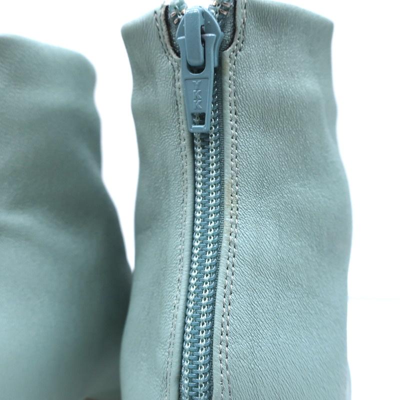BY FAR Ankle Boots Stevie 22 Blue Stretch Leather Size 36 Pointed Toe Booties - Celebrity Owned