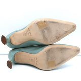 BY FAR Ankle Boots Stevie 22 Blue Stretch Leather Size 36 Pointed Toe Booties - Celebrity Owned