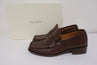 BY FAR Britney Penny Loafers Brown Leather Size 38