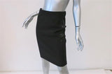 By Malene Birger Pencil Skirt Akillo Black Satin-Trim Stretch Crepe Size Small - Celebrity Owned