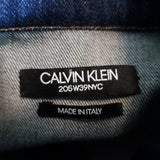 Calvin Klein 205W39NYC Puff Sleeve Denim Shirt Jacket Dark Indigo Size 2 - Celebrity Owned