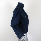 Calvin Klein 205W39NYC Puff Sleeve Denim Shirt Jacket Dark Indigo Size 2 - Celebrity Owned