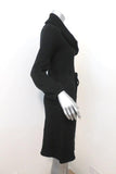 Calvin Klein Sweater Dress Black Wool Size Extra Small Cowl Neck Long Sleeve - Celebrity Owned