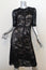 Calvin Rucker Dress Walk This Way Black Wool Crochet Lace Size Extra Small