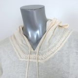 Calypso Christiane Celle Hooded Top Cream Embroidered Linen Size Large - Celebrity Owned