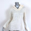 Calypso Christiane Celle Hooded Top Cream Embroidered Linen Size Large