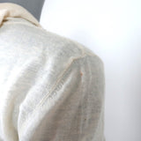 Calypso Christiane Celle Hooded Top Cream Embroidered Linen Size Large - Celebrity Owned