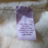 Calypso Christiane Celle Hooded Top Cream Embroidered Linen Size Large - Celebrity Owned