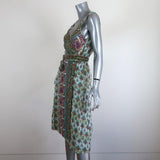 Calypso St. Barth Wrap Dress Ivara Printed Linen Size Extra Small NEW - Celebrity Owned