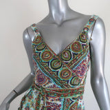 Calypso St. Barth Wrap Dress Ivara Printed Linen Size Extra Small NEW - Celebrity Owned