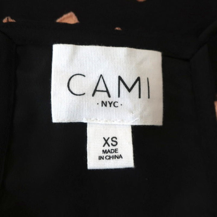 CAMI NYC The Racer Tank Top Black Burnout Heart Print Size Extra Small - Celebrity Owned