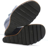 Camilla Skovgaard Wedge Ankle Boots Blue Suede Size 37.5 - Celebrity Owned