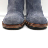 Camilla Skovgaard Wedge Ankle Boots Blue Suede Size 37.5 - Celebrity Owned