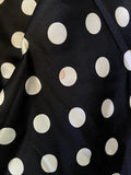 Caroline Constas Dress Marie Black & White Polka Dot Stretch Satin Size Medium - Celebrity Owned