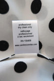 Caroline Constas Liza Skirt White/Black Polka Dot Stretch Satin Size Medium NEW - Celebrity Owned