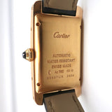 Cartier Tank Americaine Watch 18k MM Rose Gold with Croc Bands - Celebrity Owned