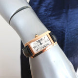Cartier Tank Americaine Watch 18k MM Rose Gold with Croc Bands - Celebrity Owned